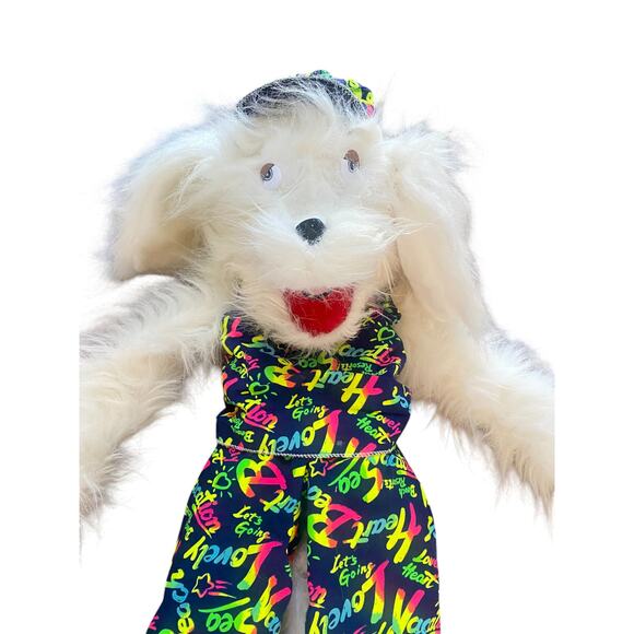 James Bone the Dog Hand Puppet in Hippie Clothes 40 Inches Long - Picture 3 of 10